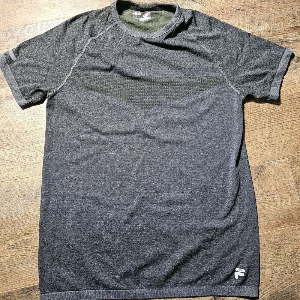 Mens FILA Performance Shirt Dark Gray Size Medium